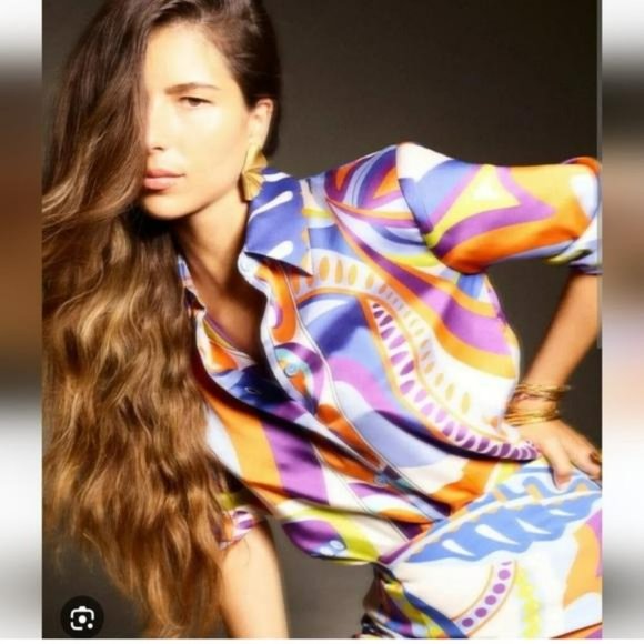 ZARA SET PRINTED SHIRT AND SKIRT LIMITED EDITION - Picture 9 of 9